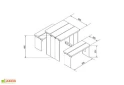 Axi Table De Pique-Nique Avec Bancs (45x80x45cm) -Solid || Axi || EXIT TOYS Soldes Boutique table pique nique bois axi