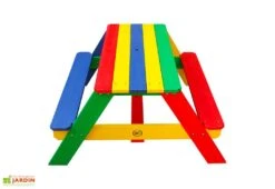 Axi Table De Pique-Nique Pour Enfant En Bois De Hemlock Nick + Parasol -Solid || Axi || EXIT TOYS Soldes Boutique table pique nique enfant bois hemlock nick parasol 3