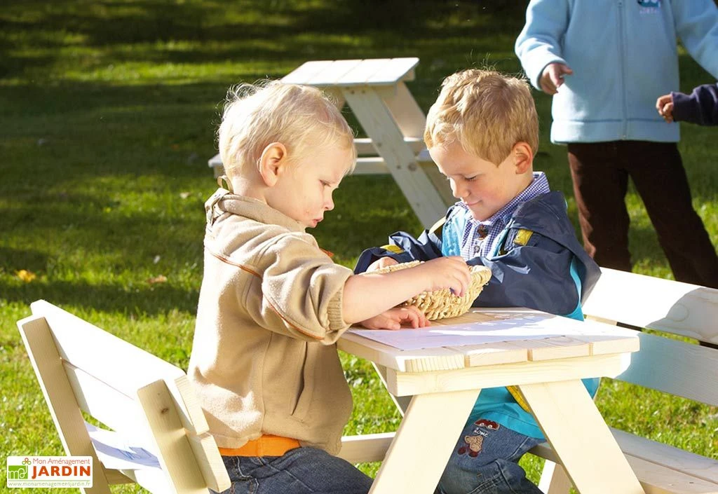 Pinolino Table De Pique-Nique En Bois Pour Enfant Nicki (4 Places) 4 Pinolino Table De Pique-Nique En Bois Pour Enfant Nicki (4 Places) – Image 2