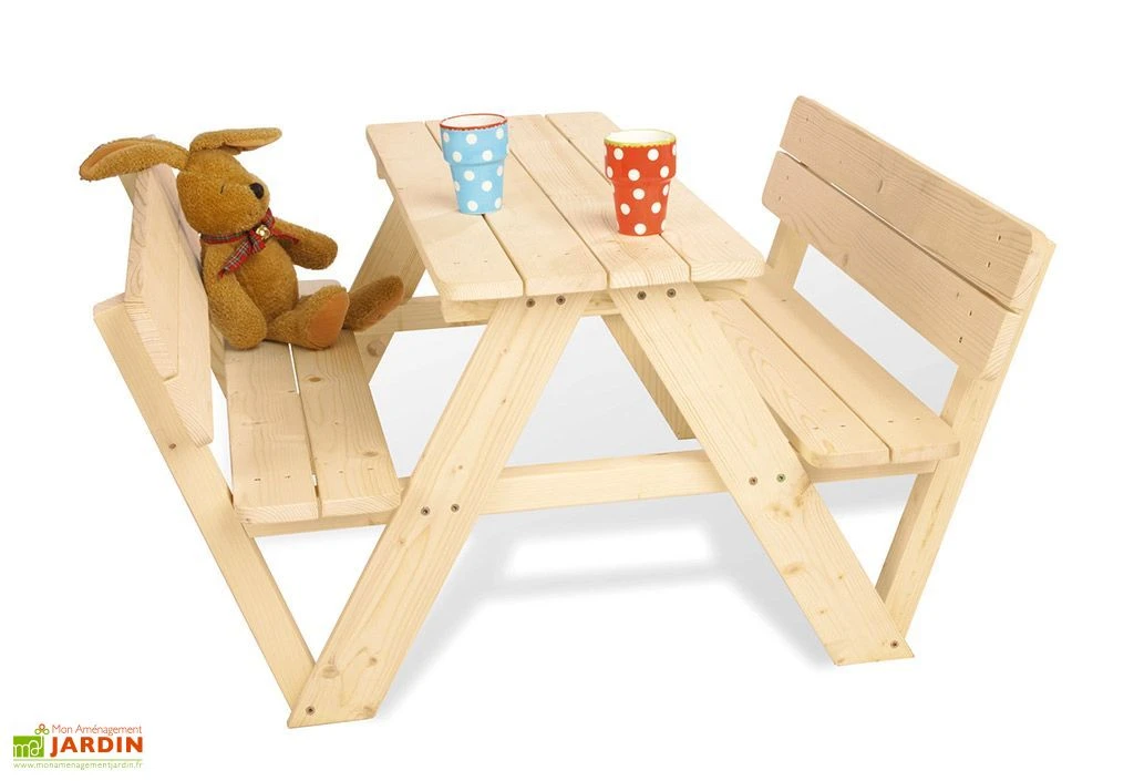 Pinolino Table De Pique-Nique En Bois Pour Enfant Nicki (4 Places) 3 Pinolino Table De Pique-Nique En Bois Pour Enfant Nicki (4 Places)
