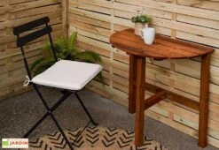 Table De Jardin Arrondie Pliante En Bois Traité – Adapt -Solid || Axi || EXIT TOYS Soldes Boutique table pliante en bois traite 1