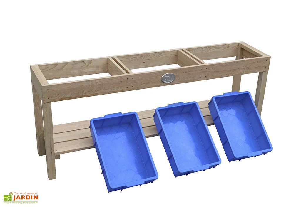 Axi Table Sable Et Eau En Bois De Hemlock - 124 X 27 X 50 Cm 4 Axi Table Sable Et Eau En Bois De Hemlock - 124 X 27 X 50 Cm – Image 2