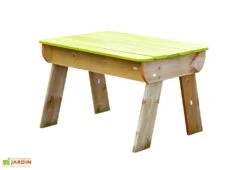 Table Sable Et Eau En Bois Non Traité – 60 X 79 X 52 Cm