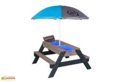 Axi Table Sable Et Eau / Pique-Nique En Bois De Hemlock Nick 80 X 90 Cm