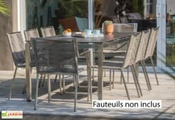 Table De Jardin En Inox Avec Plateau Céramique 200 X 100 Cm – Torino -Solid || Axi || EXIT TOYS Soldes Boutique table salon jardin sans fauteuils 1