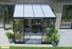 Halls Serre De Jardin Adossée En Verre Trempé Qube Lean-to 68 – 4,7 M² -Solid || Axi || EXIT TOYS Soldes Boutique toit polycarbonate serre jardin murale qube