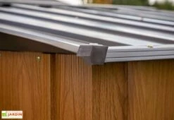 Abri De Jardin En Acier Galvanisé Imitation Bois 4 M² 12 Abri De Jardin En Acier Galvanisé Imitation Bois 4 M² -Solid || Axi || EXIT TOYS Soldes Boutique toit tole abri jardin acier galvanise imitation bois 4m