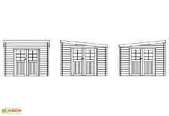 Solid Abri De Jardin Bois Brest 28 Mm (298x298) Traité En Option -Solid || Axi || EXIT TOYS Soldes Boutique toiture abri jardin bois solid brest 9m2