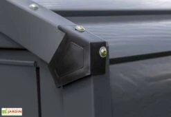 Armoire De Jardin En Acier Galvanisé 124 X 295 Cm -Solid || Axi || EXIT TOYS Soldes Boutique toiture armoire jardin acier galvanise anthracite 1