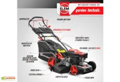 Tondeuse à Gazon Thermique Autotractée 144,3 CC – 46 Cm -Solid || Axi || EXIT TOYS Soldes Boutique tondeuse gazon thermique autotractee elem garden wttac46t144es 22