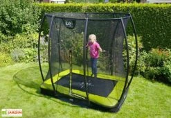 EXIT TOYS Trampoline Enterré Avec Filet Silhouette Inground 153 X 214 Cm