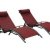 Lot De 2 Bains De Soleil En Aluminium Et Textilène – Monaco -Solid || Axi || EXIT TOYS Soldes Boutique transat chaise longue bordeaux